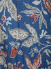 Royal Blue Floral Wine Printed Design Cotton Anarkali Salwar Suit with Dupatta