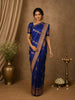 Royal Blue Floral Woven Design Pure Banarasi Saree