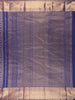 Royal Blue Floral Woven Design Pure Kanchipuram Silk Saree with Zari Border