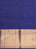 Royal Blue Floral Woven Design Pure Kanchipuram Silk Saree with Zari Border