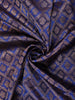 Royal Blue Floral Woven Design Pure Kanchipuram Silk Saree with Zari Border