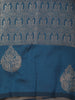 Royal Blue Floral Zari Woven Design Art Silk Saree