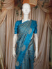 Royal Blue Floral Zari Woven Design Pure Kanchipuram Silk Saree with Butta Zari Border