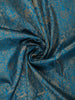 Royal Blue Floral Zari Woven Design Pure Kanchipuram Silk Saree with Butta Zari Border