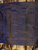Royal Blue Floral Zari Woven Design Pure Kanchipuram Silk Saree with Matching Zari Border