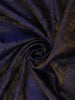Royal Blue Floral Zari Woven Design Pure Kanchipuram Silk Saree with Matching Zari Border