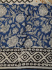 Royal Blue Geometric Printed Design Cotton Casual Wear Saree