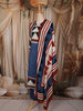 Royal Blue Geometric Printed Design Cotton Straight Cut Salwar Suit with Dupatta