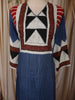 Royal Blue Geometric Printed Design Cotton Straight Cut Salwar Suit with Dupatta