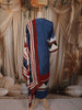Royal Blue Geometric Printed Design Cotton Straight Cut Salwar Suit with Dupatta