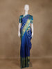 Royal Blue Geometric Woven Design Kanchipuram Silk Saree