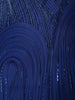 Royal Blue Heavy Beads Embellished Cascade Couture Design Net Party Wear Gown