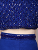 Royal Blue Heavy Sequins Embroidered Design Georgette Palazzo Suit with Dupatta