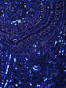 Royal Blue Heavy Sequins and Beads Embroidered Design Net Mermaid Bridal Lehenga with Designer Blouse and Cape Sleeves