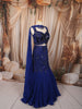 Royal Blue Heavy Sequins and Beads Embroidered Design Net Mermaid Bridal Lehenga with Designer Blouse and Matching Choker Dupatta
