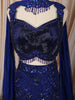 Royal Blue Heavy Sequins and Beads Embroidered Design Net Mermaid Bridal Lehenga with Designer Blouse and Matching Choker Dupatta