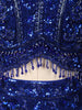Royal Blue Heavy Sequins and Beads Embroidered Design Net Mermaid Bridal Lehenga with Designer Blouse and Matching Choker Dupatta