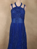 Royal Blue Heavy Sequins and Beads Embroidered Design Net Mermaid Gown