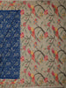 Royal Blue Ikat Woven Design Pure Tussar Party Wear Saree with Contrast Motif Thread Work Border