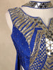 Royal Blue Indo-Western Design Satin Salwar Suit