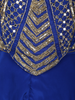 Royal Blue Indo-Western Design Satin Salwar Suit