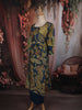 Royal Blue Kalamkari Printed Design Cotton Salwar Suit