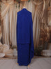 Royal Blue Kartana and Beads Embroidered Design Satin Party Wear Lehenga with Over Coat