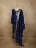 Royal Blue Paisley Zari Woven Design Silk Salwar Suit with Dupatta