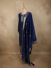 Royal Blue Paisley Zari Woven Design Silk Salwar Suit with Dupatta