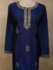 Royal Blue Paisley Zari Woven Design Silk Salwar Suit with Dupatta