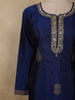 Royal Blue Paisley Zari Woven Design Silk Salwar Suit with Dupatta