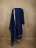 Royal Blue Paisley Zari Woven Design Silk Salwar Suit with Dupatta