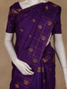 Royal Blue Peacock Motif Woven Pure Kanchipuram Silk Saree