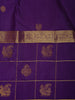Royal Blue Peacock Motif Woven Pure Kanchipuram Silk Saree