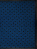 Royal Blue Polka Dot Printed Satin Saree With Scallop Border