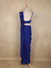 Royal Blue Sequins Embellished Design Georgette Ready To Wear Saree with Designer Blouse