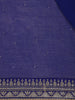 Royal Blue Solid Design Crepe Silk Saree