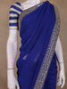 Royal Blue Solid Design Crepe Silk Saree