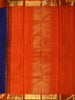 Royal Blue Solid Woven Design Pure Kanchipuram Silk Saree with Contrast Zari Border