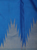 Royal Blue Solid Woven Design Pure Kanchipuram Silk Saree with Temple Border