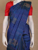 Royal Blue Striped Woven Pure Kanchipuram Silk Saree
