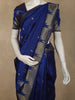 Royal Blue Butta Woven Design Pure Kanchipuram Silk Saree with Temple Zari Border