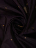 Royal Deep Purple Butta Zari Woven Design Pure Kanchipuram Silk Saree with Contrast Border