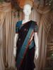Royal Deep Purple Butta Zari Woven Design Pure Kanchipuram Silk Saree with Contrast Border