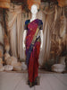 Royal Dual Tone Maroon Blue Butta Zari Woven Design Pure Kanchipuram Silk Saree with Contrast Border