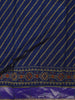Royal Indigo Blue Leaf Butta Zari Woven Design Pure Organza Party Wear Saree with Zari Work Border