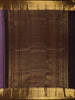 Royal Iris Purple Ornamental Zari Woven Design Pure Kanchipuram Silk Saree with Contrast Zari Border