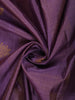 Royal Iris Purple Ornamental Zari Woven Design Pure Kanchipuram Silk Saree with Contrast Zari Border