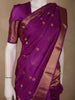 Royal Magenta Purple Butta Zari Woven Design Pure Kanchipuram Silk Saree