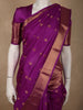 Royal Magenta Purple Butta Zari Woven Design Pure Kanchipuram Silk Saree